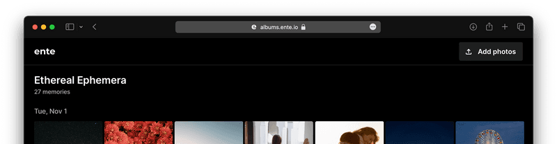 Add photos without Ente
account Add photos without Ente
account
