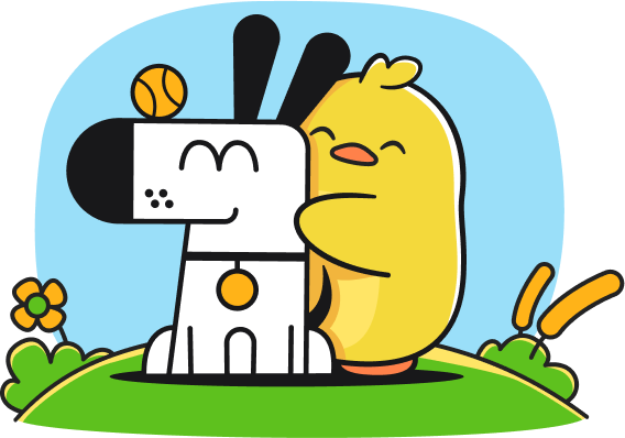 Kagi and Ente mascots